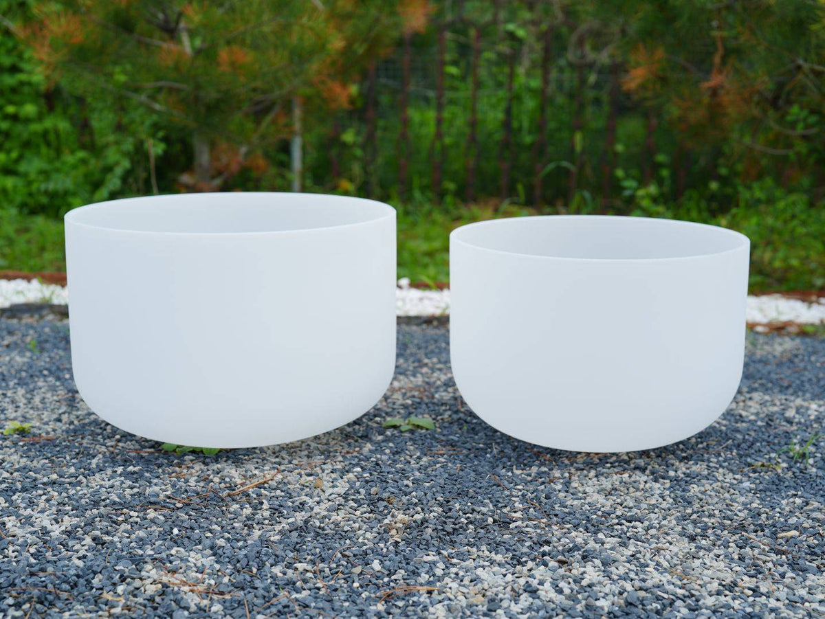 20-inch White Crystal Singing Bowl