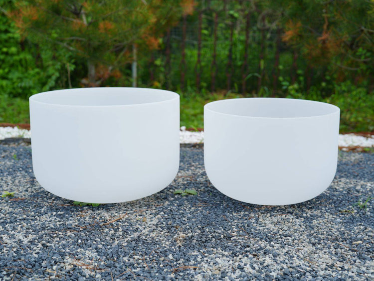 20-inch White Crystal Singing Bowl