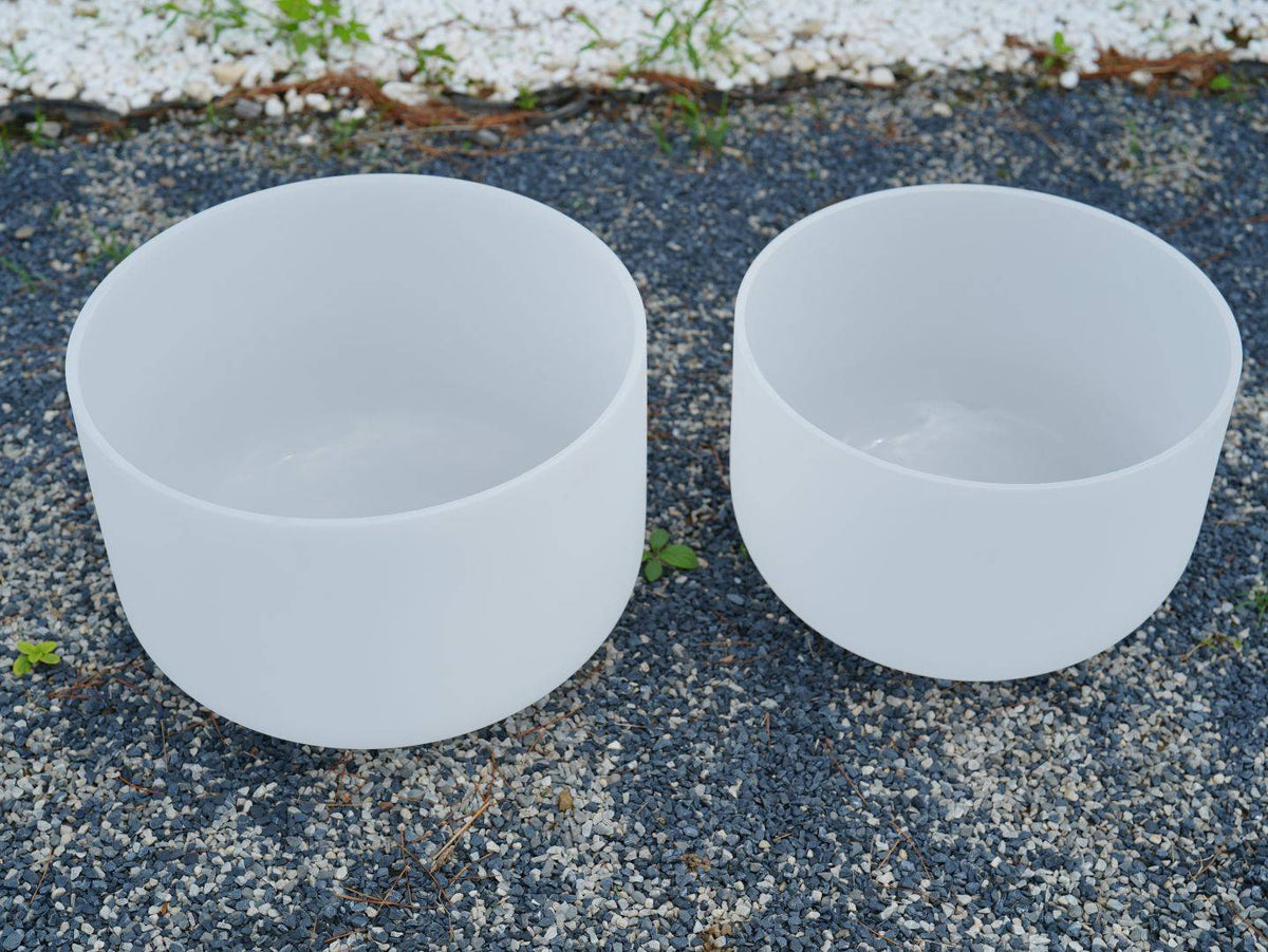 20-inch White Crystal Singing Bowl