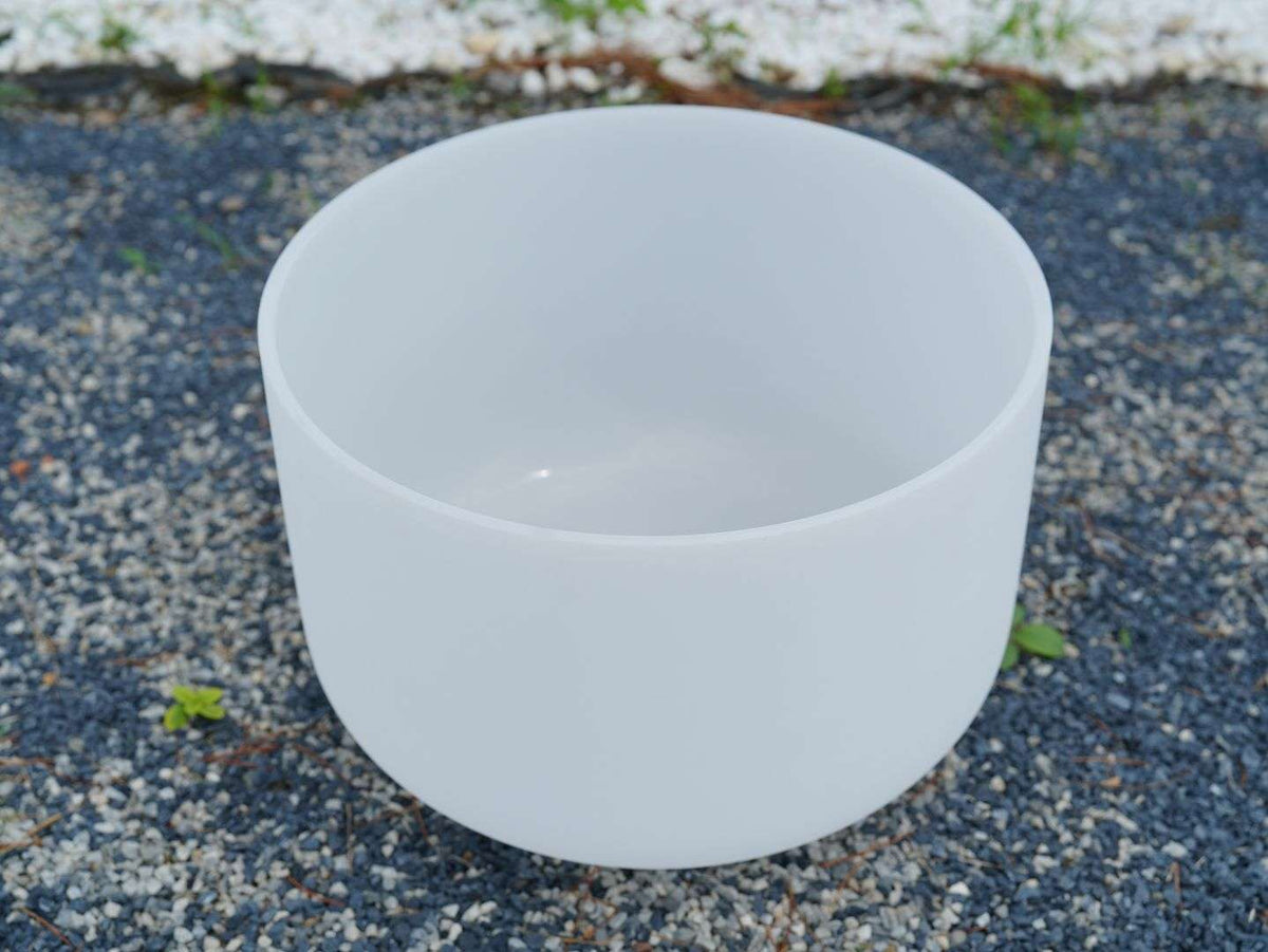 20-inch White Crystal Singing Bowl