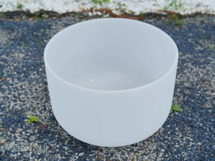 20-inch White Crystal Singing Bowl