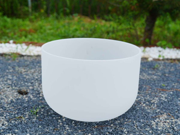 18-inch White Crystal Singing Bowl